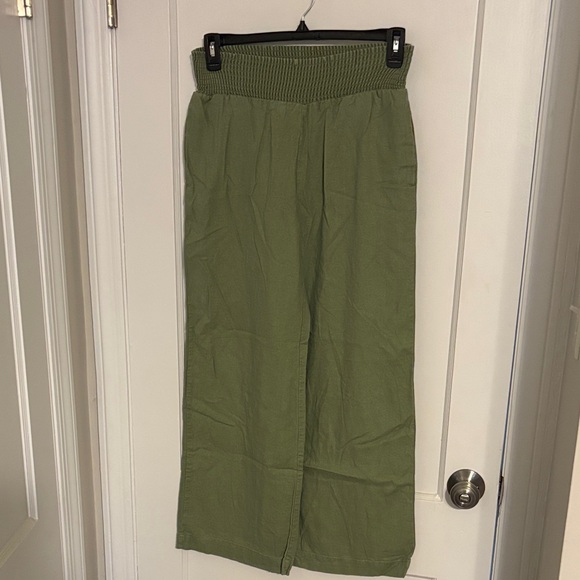 Love Tree Pants - Love Tree Sage Green Textured Pants